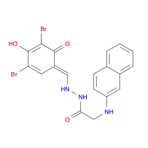 (NAPHTHALEN-2-YLAMINO)-ACETIC ACID (3,5-DIBROMO-2,4-DIHYDROXY-BENZYLIDENE)-HYDRAZIDE