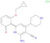 2-Amino-6-[2-(cyclopropylmethoxy)-6-hydroxyphenyl]-4-(4-piperidinyl)-3-pyridinecarbonitrile hydr...