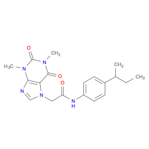 2-(1,3-Dimethyl-2,6-dioxo-1,2,3,6-tetrahydro-7H-purin-7-yl)-N-[4-(1-methylpropyl)phenyl]acetamide