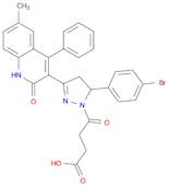 5-(4-Bromophenyl)-3-(1,2-dihydro-6-methyl-2-oxo-4-phenyl-3-quinolinyl)-4,5-dihydro-γ-oxo-1H-Pyrazo…