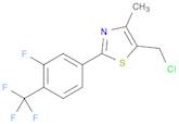 2-[3-FLUORO-4-(TRIFLUOROMETHYL)PHENYL]-4-METHYL-5-CHLOROMETHYL THIAZOLE