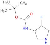 Carbamic acid, (4-fluoro-3-pyrrolidinyl)-, 1,1-dimethylethyl ester (9CI)