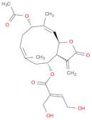 (E)-4-Hydroxy-2-hydroxymethyl-2-butenoic acid (3aR,4R,6E,9S,10Z,11aR)-9-acetoxy-2,3,3a,4,5,8,9,11a…