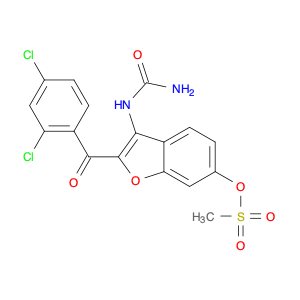 3-(carbamoylamino)-2-(2,4-dichlorobenzoyl)-1-benzofuran-6-yl methanesulfonate
