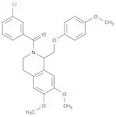 (3-Chlorophenyl)[3,4-dihydro-6,7-dimethoxy-1-[(4-methoxyphenoxy)methyl]-2(1H)-isoquinolinyl]methan…