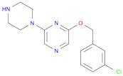 2-[(3-CHLOROPHENYL)METHOXY]-6-(1-PIPERAZINYL)PYRAZINE HYDROCHLORIDE