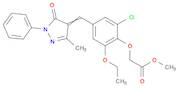 2-[2-Chloro-4-[(1,5-dihydro-3-methyl-5-oxo-1-phenyl-4H-pyrazol-4-ylidene)methyl]-6-ethoxyphenoxy...