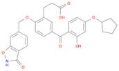 Benzenepropanoic acid, 5-[4-(cyclopentyloxy)-2-hydroxybenzoyl]-2-[(2,3-dihydro-3-oxo-1,2-benzisoxa…