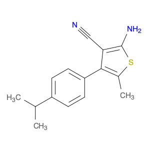 2-AMINO-4-(4-ISOPROPYLPHENYL)-5-METHYLTHIOPHENE-3-CARBONITRILE