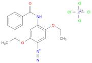 Benzenediazonium, 4-(benzoylamino)-2,5-diethoxy-,(T-4)-tetrachlorozincate(2-) (2:1)OTHER CA INDE...