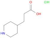 4-Piperidinepropanoic acid, hydrochloride