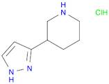 Piperidine, 3-(1H-pyrazol-3-yl)-, hydrochloride (1