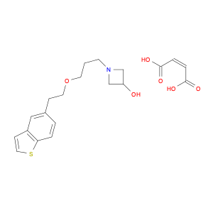 3-Azetidinol, 1-[3-(2-benzo[b]thien-5-ylethoxy)propyl]-, (2Z)-2-butenedioate (1