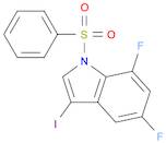 1H-Indole, 5,7-difluoro-3-iodo-1-(phenylsulfonyl)-