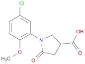 1-(5-CHLORO-2-METHOXYPHENYL)-5-OXO-3-PYRROLIDINECARBOXYLIC ACID