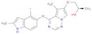 1-[[4-[(4-Fluoro-2-methyl-1H-indol-5-yl)oxy]-5-methylpyrrolo[2,1-f][1,2,4]triazin-6-yl]oxy]-2-pr...