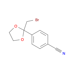 4-[2-(BROMOMETHYL)-1,3-DIOXOLAN-2-YL]BENZONITRILE