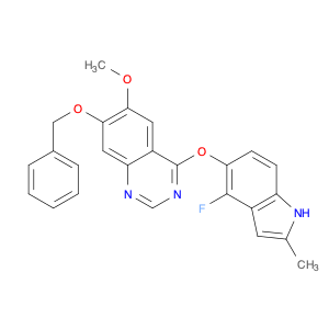 7-(BENZYLOXY)-4-(4-FLUORO-2-METHYL-1H-INDOL-5-YLOXY)-6-METHOXYQUINAZOLINE