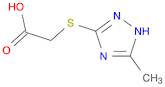 5-methyl-1H-1,2,4-triazol-s-yl)thio}-acetic acid