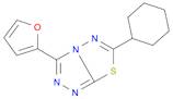 6-Cyclohexyl-3-(2-furanyl)-1,2,4-triazolo[3,4-b][1,3,4]thiadiazole