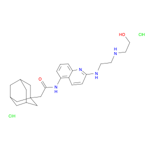 N-[2-[[2-[(2-Hydroxyethyl)amino]ethyl]amino]-5-quinolinyl]-2-tricyclo[3.3.1.13,7]dec-1-ylacetamide…