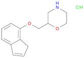 Morpholine, 2-[(1H-inden-7-yloxy)methyl]-, hydrochloride