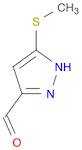 1H-Pyrazole-3-carboxaldehyde, 5-(methylthio)- (9CI)