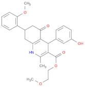 2-Methoxyethyl 4-(3-hydroxyphenyl)-7-(2-methoxyphe nyl)-2-methyl-5-oxo-1,4,5,6,7,8-hexahydroquinol…