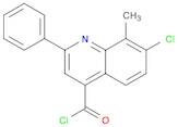 7-chloro-8-methyl-2-phenylquinoline-4-carbonyl chloride