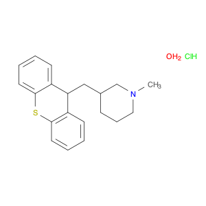 Piperidine, 1-methyl-3-(9H-thioxanthen-9-ylmethyl)-, hydrochloride,monohydrate