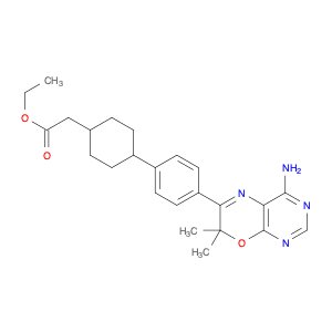 Ethyl 2-(4-(4-(4-amino-7,7-dimethyl-7H-pyrimido[4,5-b][1,4]oxazin-6-yl)phenyl)cyclohexyl)acetate