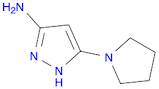 1H-Pyrazol-3-amine,5-(1-pyrrolidinyl)-(9CI)