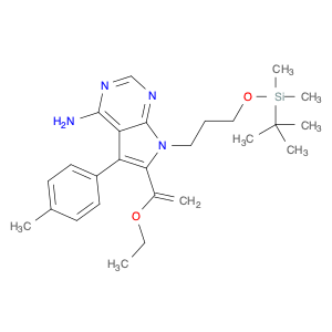 7H-Pyrrolo[2,3-d]pyriMidin-4-aMine, 7-[3-[[(1,1-diMethylethyl)diMethylsilyl]oxy]propyl]-6-(1-eth...