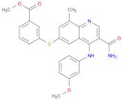 Methyl 3-(3-carbaMoyl-4-(3-MethoxyphenylaMino)-8-Methylquinolin-6-ylthio)benzoate