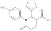 1-(4-METHYLPHENYL)-6-OXO-2-THIEN-2-YLPIPERIDINE-3-CARBOXYLIC ACID