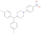 1-[BIS(4-FLUOROPHENYL)METHYL]-4-(4-NITROPHENYL)PIPERAZINE