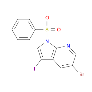 1H-Pyrrolo[2,3-b]pyridine, 5-broMo-3-iodo-1-(phenylsulfonyl)-