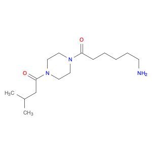 6-amino-1-[4-(3-methylbutanoyl)piperazin-1-yl]hexan-1-one