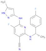 5-Fluoro-2-[[(1S)-1-(4-fluorophenyl)ethyl]amino]-6-[(5-methyl-1H-pyrazol-3-yl)amino]-3-pyridinecar…