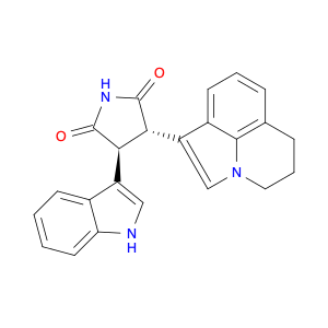 2,5-Pyrrolidinedione, 3-(5,6-dihydro-4H-pyrrolo[3,2,1-ij]quinolin-1-yl)-4-(1H-indol-3-yl)-, (3S,4S…