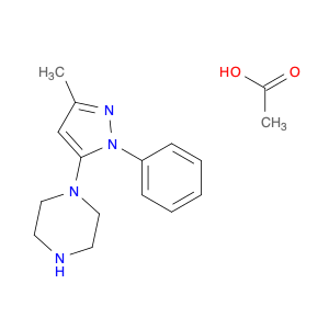 Piperazine, 1-(3-Methyl-1-phenyl-1H-pyrazol-5-yl)- (acetate)