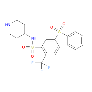 5-(Phenylsulfonyl)-N-(piperidin-4-yl)-2-(trifluoromethyl)benzenesulfonamide