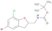 C-(5-bromo-7-chloro-2,3-dihydro-benzofuran-2-yl)-N-BOC-methylamine