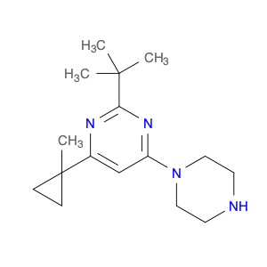 2-tert-butyl-4-(1-Methylcyclopropyl)-6-(piperazin-1-yl)pyriMidine