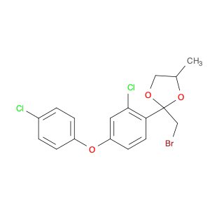 2-(Bromomethyl)-2-(2-chloro-4-(4-chlorophenoxy)phenyl)-4-methyl-1,3-dioxolane