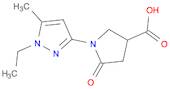 1-(1-Ethyl-5-methyl-1H-pyrazol-3-yl)-5-oxopyrrolidine-3-carboxylic acid