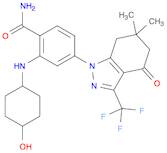 4-(6,6-dimethyl-4-oxo-3-(trifluoromethyl)-4,5,6,7-tetrahydro-1H-indazol-1-yl)-2-((1r,4r)-4-hydroxy…