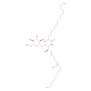 [(2S,3R,4E,8E)-2-[[(2R)-2-Hydroxyhexadecanoyl]amino]-3-hydroxy-9-methyl-4,8-octadecadienyl]β-D-glu…