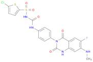 5-Chloro-N-[[[4-[6-fluoro-1,4-dihydro-7-(methylamino)-2,4-dioxo-3(2H)-quinazolinyl]phenyl]amino]ca…