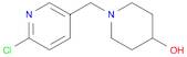 1-(6-Chloro-pyridin-3-ylMethyl)-piperidin-4-ol, 98+% C11H15ClN2O, MW